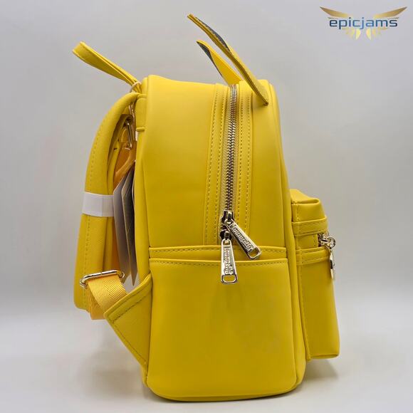 Loungefly Pokemon Pikachu Minimalist Figural Yellow Mini Backpack Bag New - Picture 4 of 6